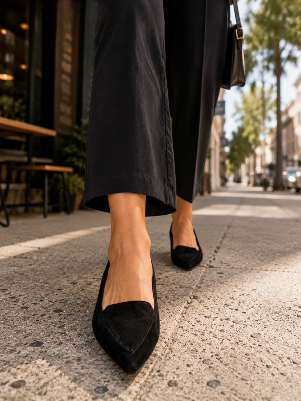 M Gemi Black Suede Gia Slip On Pointed Loafer Flats size 40.5